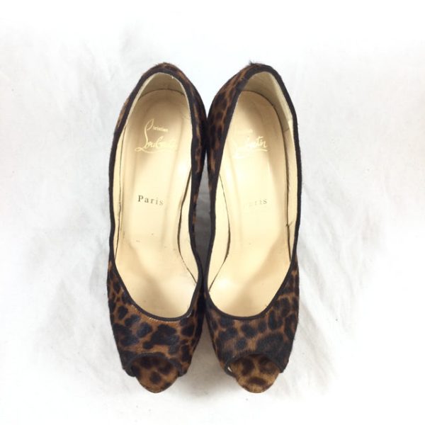 Christian Louboutin Leopard Wedges. Size 39.5 Hot on Sale