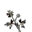 Christian Dior Crystal Embellished Floral Silver Brooch Online