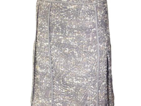 Akris Punto Taupe Cotton Tweed Skirt For Sale