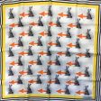 Prada White   Yellow   Orange   Black 2015 Bunny Arrow Print Square Silk Scarf Online Hot Sale