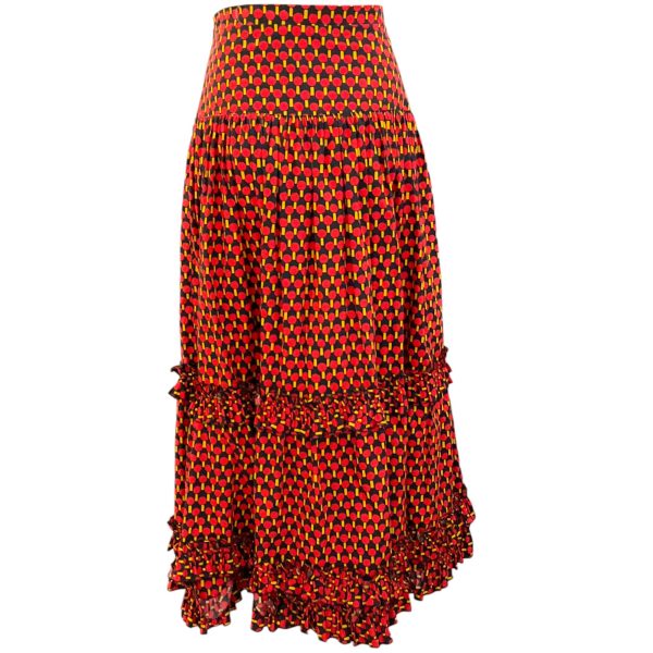 La DoubleJ Black   Red Dot Tiered Skirt For Cheap