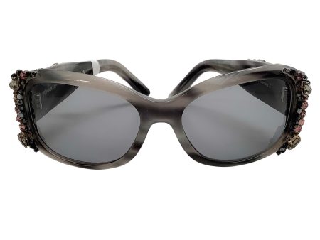 Chanel Grey Crystal Bijou Numero 2 Sunglasses Online Hot Sale