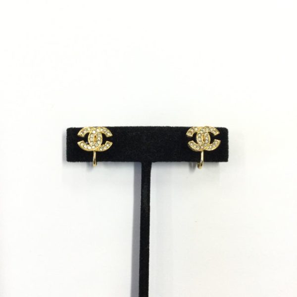 Chanel Crystal Cc Clip Earrings. Online