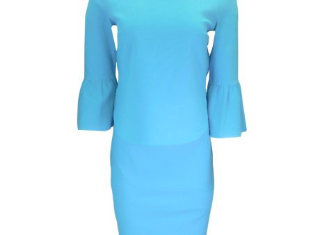 Akris Punto Turquoise Stretch Knit Top and Skirt Two-Piece Set Online now