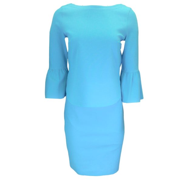 Akris Punto Turquoise Stretch Knit Top and Skirt Two-Piece Set Online now