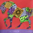 Hermes Pink   Purple Multi A Cheval sur mon Carre Plisse Pleated Silk Twill Scarf Fashion