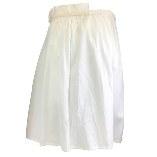 Atlantique Ascoli White Cotton Pique Skirt For Discount