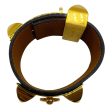 Hermes 2010 Brown   Gold Collier de Chein Leather Bracelet Cheap