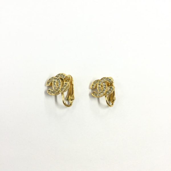 Chanel Crystal Cc Clip Earrings. Online