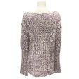 Agnona Purple   White Chunky Cashmere Knit Sweater Online now