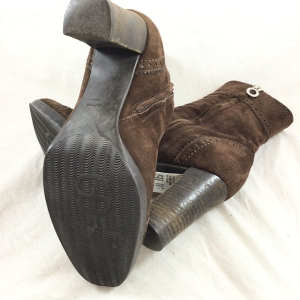 Sergio Rossi Suede Heeled Booties. Size 37 Online Hot Sale