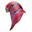 Hermes Red   Blue Multi Aux Champs Square Silk Twill Scarf For Cheap