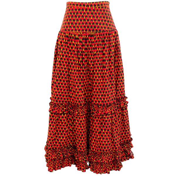 La DoubleJ Black   Red Dot Tiered Skirt For Cheap