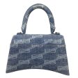 Balenciaga Blue BB Monogram Denim Small Hourglass Handbag Discount