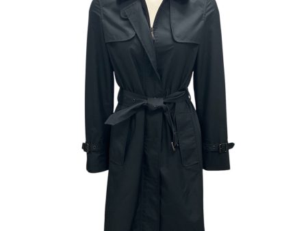 Burberry Black Belted Techno Trench Coat Hot on Sale