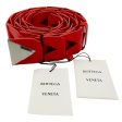 Bottega Veneta Nail Polish Red Leather Belt with Silver Buckle Hot on Sale