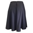 Alexandre Blanc Black   Ivory Pleated Wool Skirt For Discount