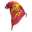 Hermes Red   Gold Multi Palefroi Square Silk Twill Scarf Discount