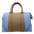 Givenchy Blue   Taupe Lucrezia Leather Double Top Handle Shoulder Bag Supply