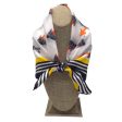 Prada White   Yellow   Orange   Black 2015 Bunny Arrow Print Square Silk Scarf Online Hot Sale