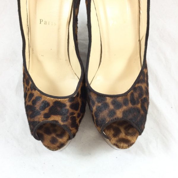 Christian Louboutin Leopard Wedges. Size 39.5 Hot on Sale