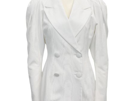 16 Arlington White Puff Sleeve Blazer Online now