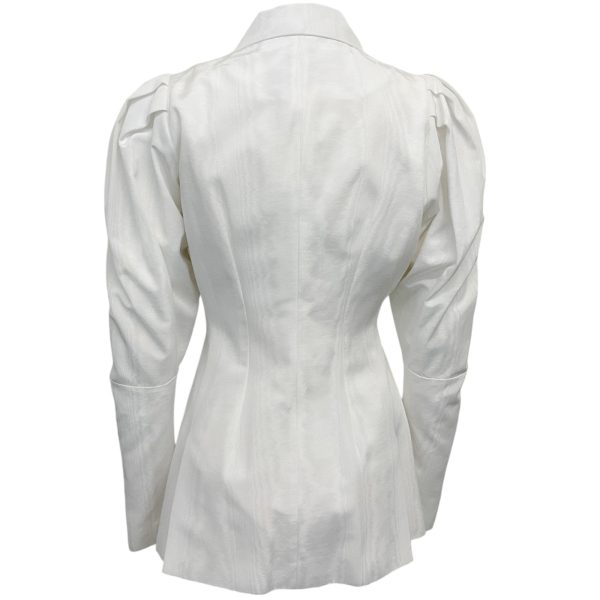 16 Arlington White Puff Sleeve Blazer Online now