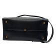 Valentino Black   Gold Medium One Stud Leather Handbag Discount