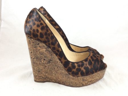 Christian Louboutin Leopard Wedges. Size 39.5 Hot on Sale