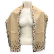 Chanel Beige 2005 Tweed Trimmed Lamb Shearling Scarf For Discount