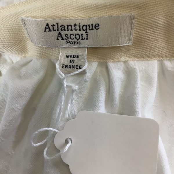 Atlantique Ascoli White Cotton Pique Skirt For Discount