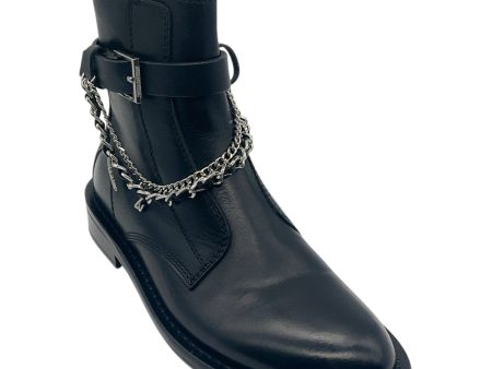 Zadig & Voltaire Black Lambskin Laureen Ankle Boots Discount