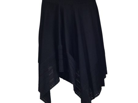 Alexandre Vauthier Black Asymmetric Hem Stretch Knit Skirt For Discount