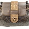 Chanel 2012 Brown Leather Quilted Bindi Shoulder Bag with Stingray Flap Fashion