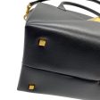 Valentino Black   Gold Medium One Stud Leather Handbag Discount