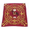 Hermes Red   Gold Multi Palefroi Square Silk Twill Scarf Discount