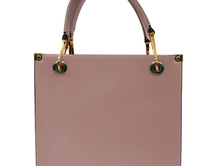 Marni Light Pink Gold Clip Leather Shoulder Bag Discount