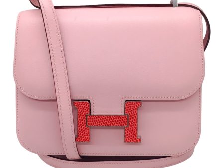 Hermes Rose Sakura Bougainvillea Lizard Constance Mini 18 19 Handbag Hot on Sale